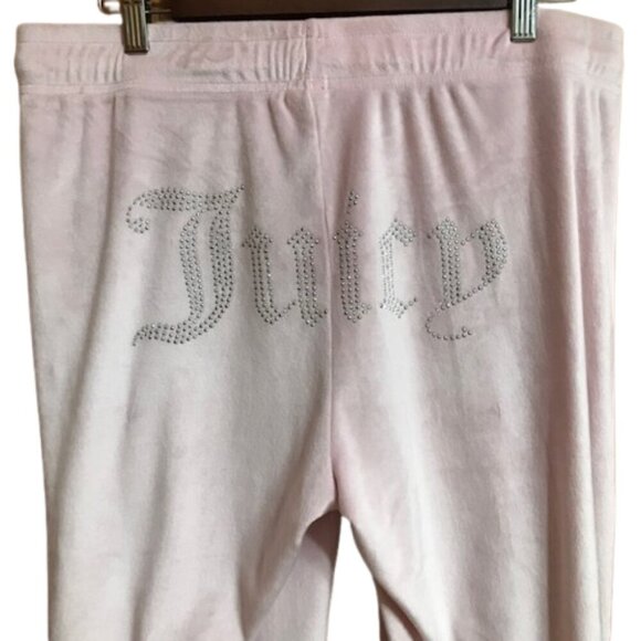 Juicy Couture Sleepwear Women's Pink Pajama Hoodie Velour Set size X-Large - Picture 10 of 14
